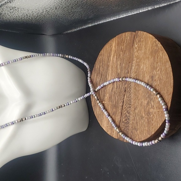 N3226 pastel‎ pearl beaded victorian heart necklace - Picture 2 of 3